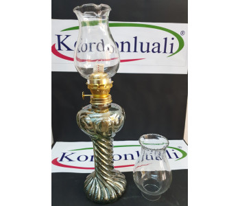 Gaz Lambası Burgulu 40 cm Koyu Füme