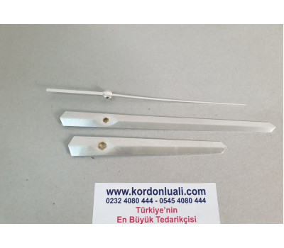 Akrep 11,5 cm Yelkovan 16,5 cm Metal Gümüş 100 Adet